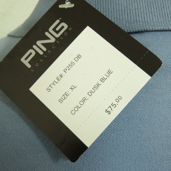 New XL Blue Ping Mens Cotton #D14 Golf Polo - Picture 7 of 9